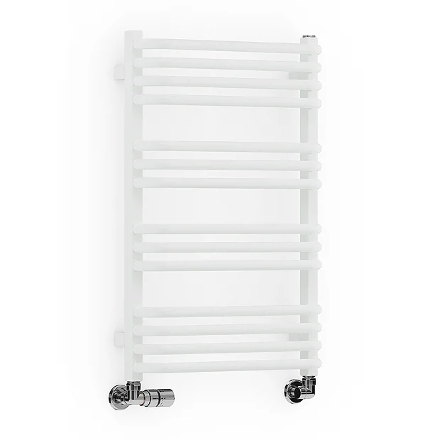 Terma Alex H760 X W500mm White Heated Towel Rail 4 Terma Alex H760 X W500mm White Heated Towel Rail - Image 2