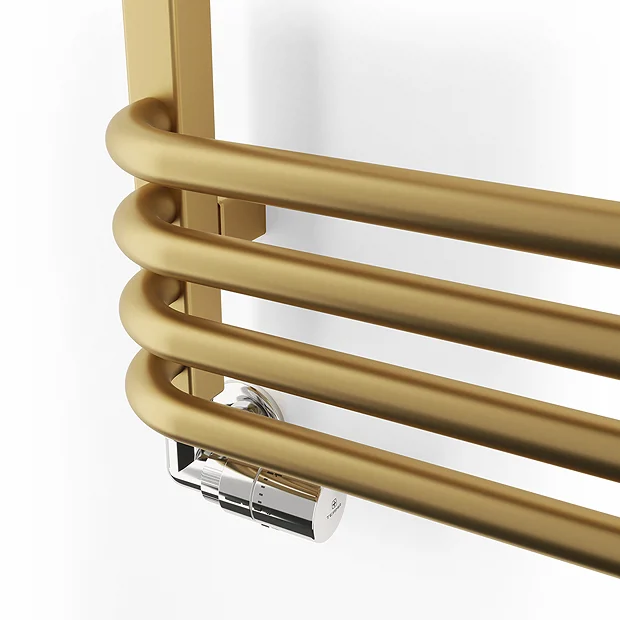 Terma Alex H760 X W500mm Brass Heated Towel Rail 8 Terma Alex H760 X W500mm Brass Heated Towel Rail - Image 6