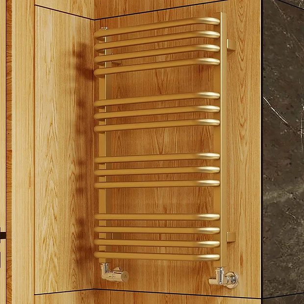 Terma Alex H760 X W500mm Brass Heated Towel Rail 3 Terma Alex H760 X W500mm Brass Heated Towel Rail