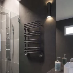 Terma Alex H760 X W500mm Modern Grey Heated Towel Rail