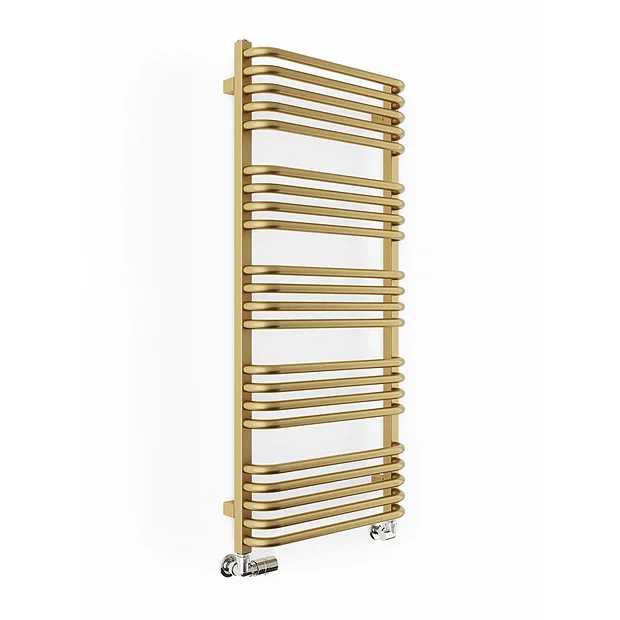 Terma Alex H1140 X W500mm Brass Heated Towel Rail 4 Terma Alex H1140 X W500mm Brass Heated Towel Rail - Image 2