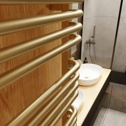 Terma Alex H1580 X W500mm Brass Heated Towel Rail -Victorian Plumbing shop wgale158050 kbrasx d5