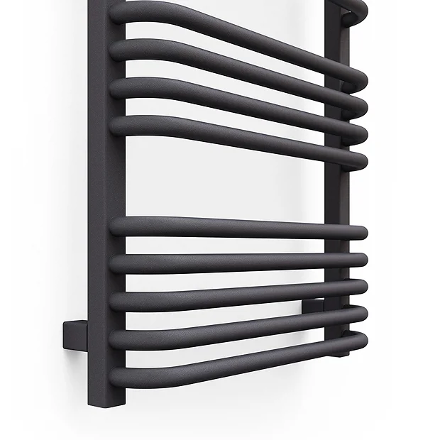 Terma Alex H1580 X W500mm Modern Grey Heated Towel Rail 6 Terma Alex H1580 X W500mm Modern Grey Heated Towel Rail - Image 4