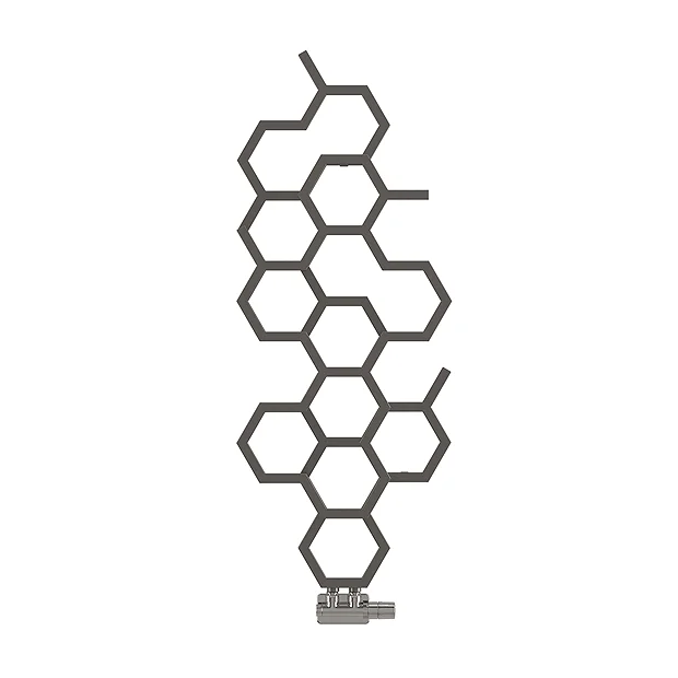 Terma Hex H1220 X W486mm Sparkling Grey Designer Radiator 8 Terma Hex H1220 X W486mm Sparkling Grey Designer Radiator - Image 6