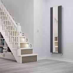 Terma Rolo Mirror H1800 X W590mm Modern Grey Designer Radiator
