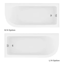 Victorian Plumbing Appleby 1700 Roll Top Shower Bath With Brushed Brass Screen + White Leg Set -Victorian Plumbing shop whba17bs d3