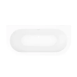 Victorian Plumbing Admiral 1685 Back To Wall Roll Top Bath + White Leg Set -Victorian Plumbing shop whtadmiral1685bd2