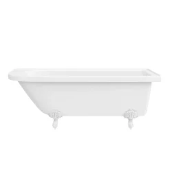 Victorian Plumbing Appleby 1700 Roll Top Shower Bath + White Leg Set -Victorian Plumbing shop whtap1700b n d1