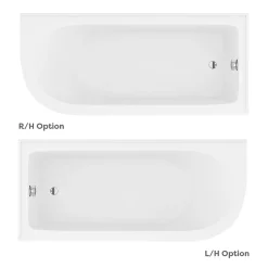 Victorian Plumbing Appleby 1700 Roll Top Shower Bath + White Leg Set -Victorian Plumbing shop whtap1700b n d5