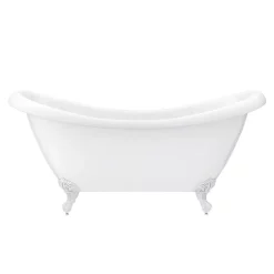 Victorian Plumbing Earl 1750 Double Ended Roll Top Slipper Bath + White Leg Set 12 Victorian Plumbing Earl 1750 Double Ended Roll Top Slipper Bath + White Leg Set -Victorian Plumbing shop whtearl1750b d4