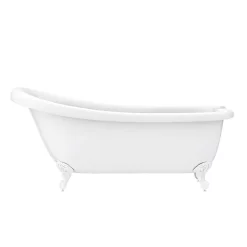 Victorian Plumbing Oxford 1710 Roll Top Slipper Bath + White Leg Set 12 Victorian Plumbing Oxford 1710 Roll Top Slipper Bath + White Leg Set -Victorian Plumbing shop whtox1710b d3