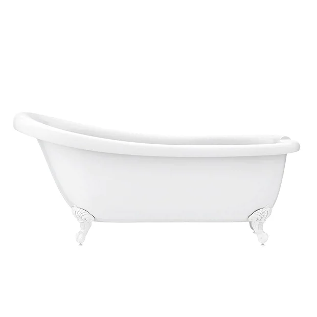 Victorian Plumbing Oxford 1710 Roll Top Slipper Bath + White Leg Set 7 Victorian Plumbing Oxford 1710 Roll Top Slipper Bath + White Leg Set - Image 5