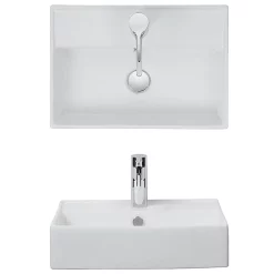 Crosswater - Turin 1 Tap Hole Countertop Or Wall Mounted Basin - 500 X 350mm