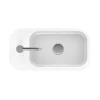Crosswater Popolo 480 X 250mm (1TH) Wall Hung Cloakroom Basin - Matt White -Victorian Plumbing shop wm4825scwm detail01