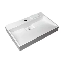 Arezzo 700mm Wall Mounted / Countertop Stone Resin Basin With Hidden Waste Cover 9 Arezzo 700mm Wall Mounted / Countertop Stone Resin Basin With Hidden Waste Cover -Victorian Plumbing shop wmc7pmb d2