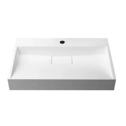 Arezzo 700mm Wall Mounted / Countertop Stone Resin Basin With Hidden Waste Cover 10 Arezzo 700mm Wall Mounted / Countertop Stone Resin Basin With Hidden Waste Cover -Victorian Plumbing shop wmc7pmb d3