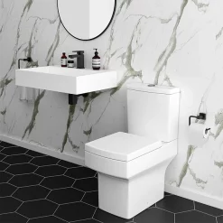 Arezzo 700mm Wall Mounted / Countertop Stone Resin Basin With Hidden Waste Cover
